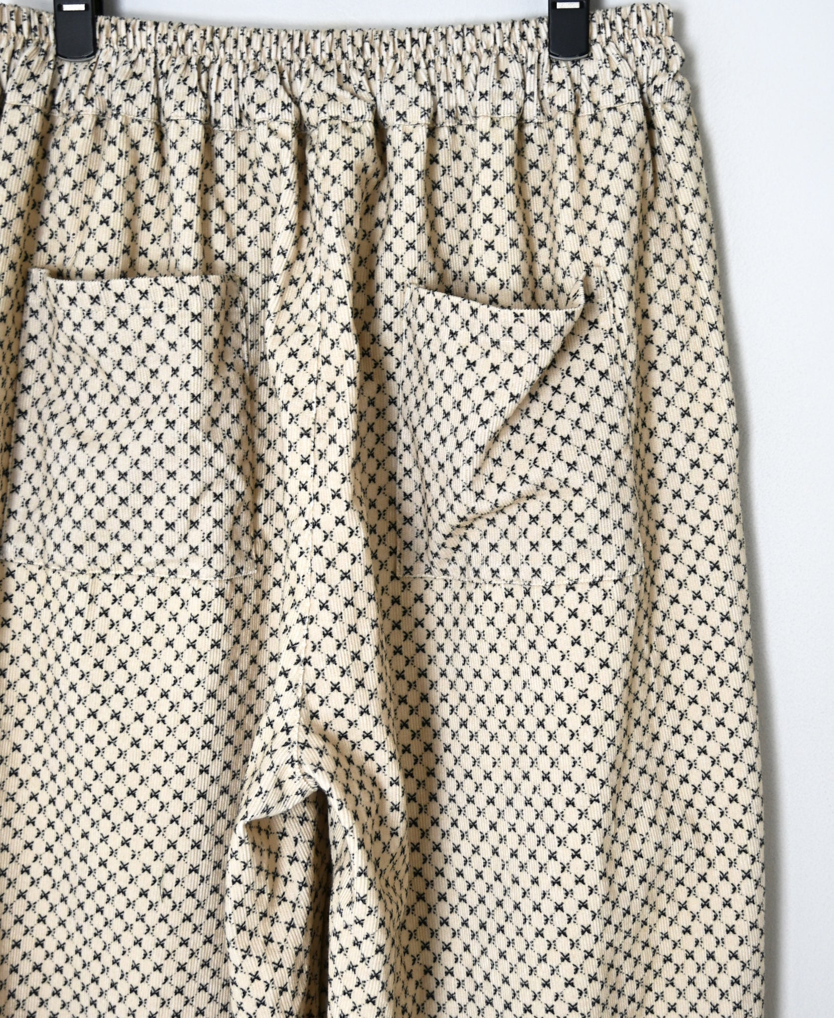 NSL26584 MINI CORDUROY CROSSHATCH PRINT EASY PANTS
