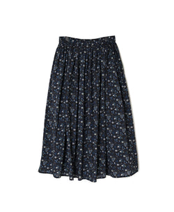 NSL26595 60s COTTON CAMBRIC FLOWER PRINT GATHERED SKIRT