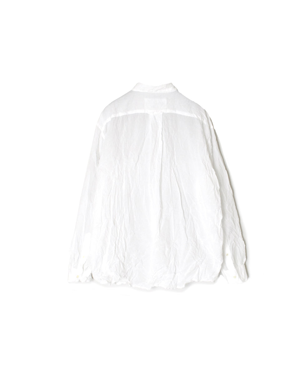 NVL1861CVW 80s ORGANIC VOILE PLAIN (WRINKLE) REGULAR COLLAR L/SL OVERSIZED SHIRT