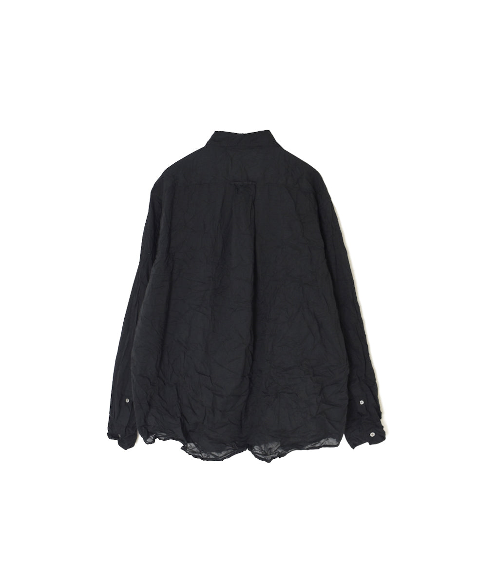 NVL1861CVW 80s ORGANIC VOILE PLAIN (WRINKLE) REGULAR COLLAR L/SL OVERSIZED SHIRT