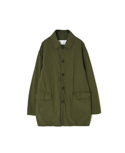 NVL2661D 40s POPLIN STRIPE OVERDYE REGULAR COLLAR LONG JACKET