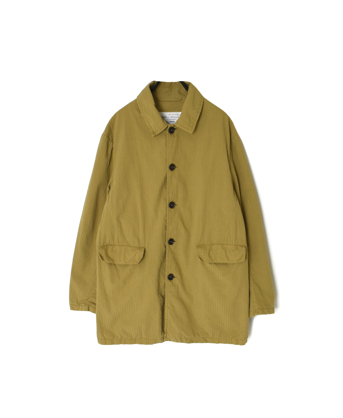 NVL2661D 40s POPLIN STRIPE OVERDYE REGULAR COLLAR LONG JACKET