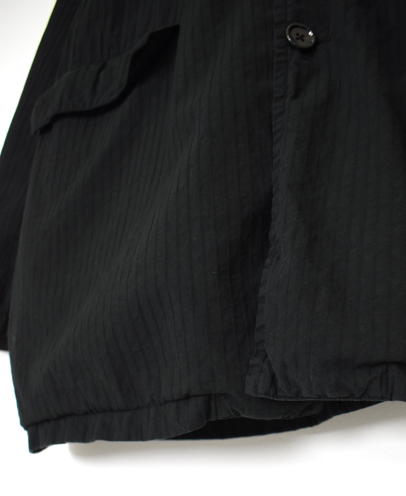 NVL2661D 40s POPLIN STRIPE OVERDYE REGULAR COLLAR LONG JACKET