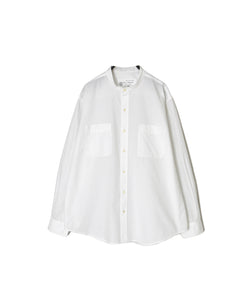NVL2681 60s ORGANIC POPLIN BANDED COLLAR L/SL OVERSIZED SHIRTS