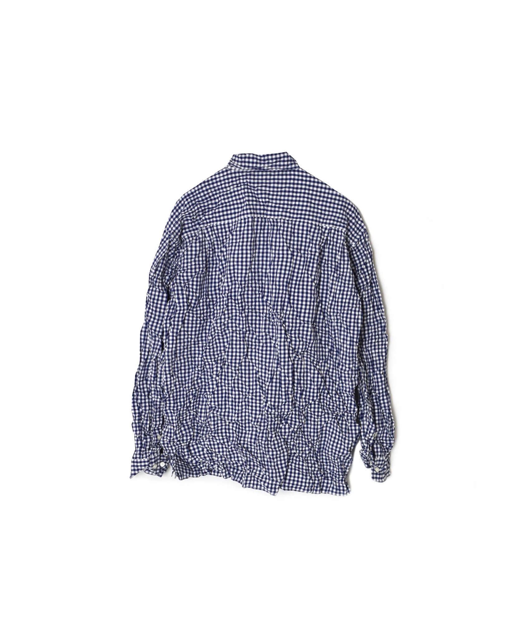 NVL2683SCW POPLIN STRIPE & CHECK WRINKLE REGULAR COLLAR L/SL SHIRTS