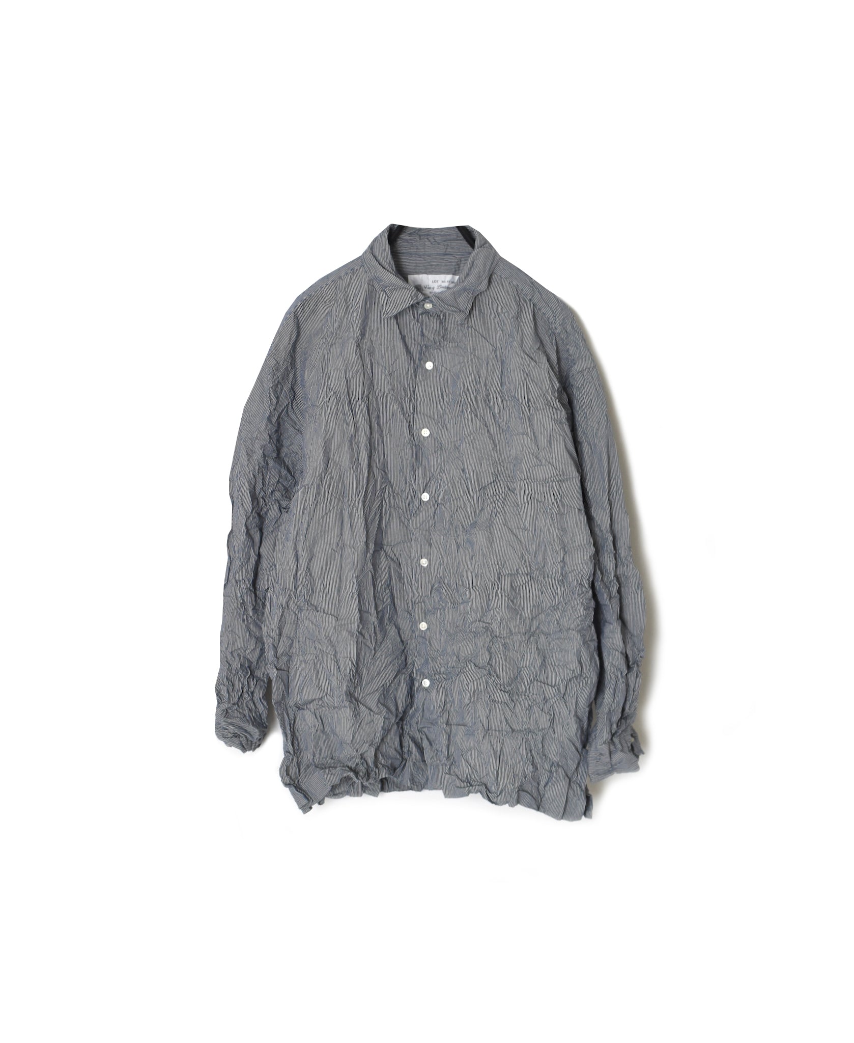 NVL2683SCW POPLIN STRIPE & CHECK WRINKLE REGULAR COLLAR L/SL SHIRTS